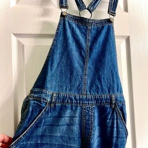 Free people wide leg denim jumpsuit
